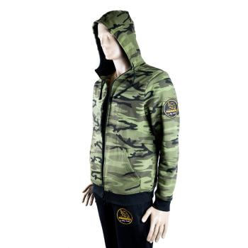 Mikbaits Rybářská Mikina Zip up camou - L