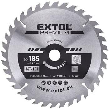 EXTOL PREMIUM kotouč pilový, O 185x3,0x20mm, 36T, 8803226 (8803226)