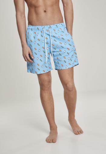 Urban Classics Pattern?Swim Shorts lightblue/ice - XXL