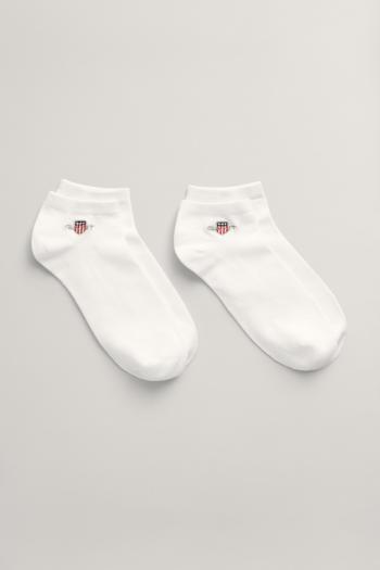 PONOŽKY GANT SHIELD SNEAKER SOCKS 2-PACK WHITE