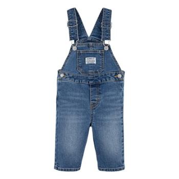 Dětské džíny Levi's® Denim s bryndáčkem - tmavě modré