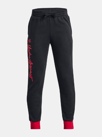 Under Armour UA Rival Fleece Script Tepláky dětské Černá