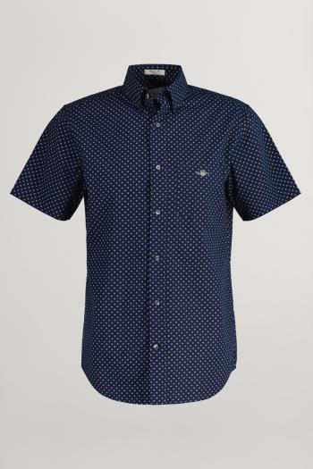 KOŠILE GANT REG MICRO PRINT SS SHIRT MARINE