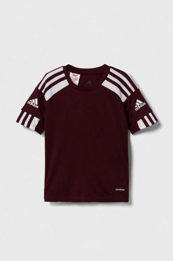 Dětské tričko adidas Performance vínová barva