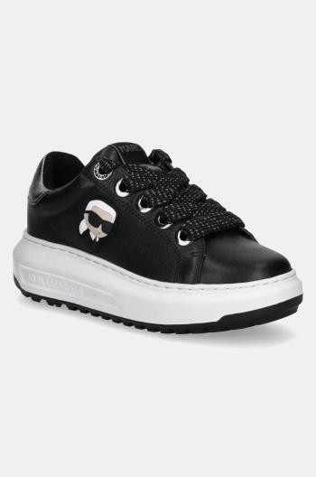 Kožené sneakers boty Karl Lagerfeld KAPRI černá barva, KL67530