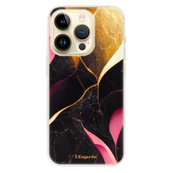 Odolné silikonové pouzdro iSaprio - Gold Pink Marble - iPhone 14 Pro