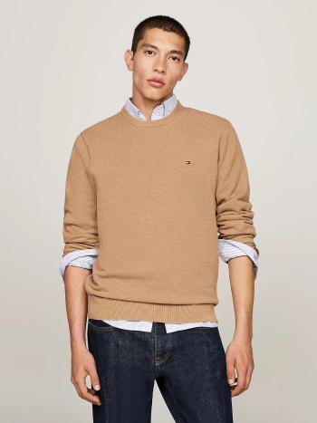 Tommy Hilfiger pánský béžový svetr - XL (RBC)