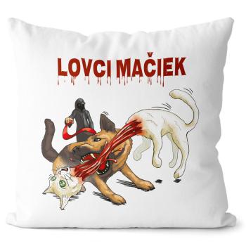 Vankúš Lovci mačiek (Velikost: 55 x 55 cm)