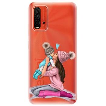 iSaprio Kissing Mom - Brunette and Boy pro Xiaomi Redmi 9T (kmbruboy-TPU3-Rmi9T)