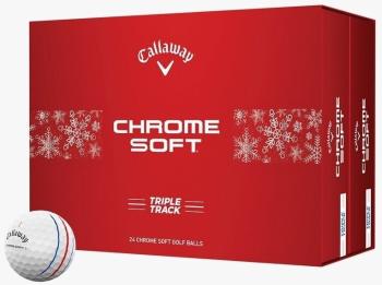 Callaway Chrome Soft 2024 White Triple Track Golfové míčky