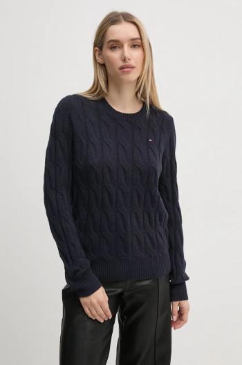 Svetr Tommy Hilfiger dámský, tmavomodrá barva, lehký, WW0WW43586