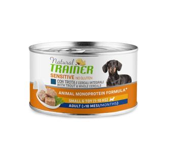 Natural Trainer No gluten small&toy pstruh konzerva 150 g