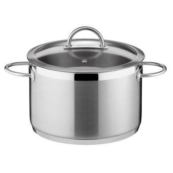 Tescoma Oală cu capac VISION, 22 cm, 22 cm