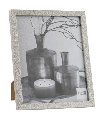 Stříbrný dekorativní fotorámeček s flitry Glitter silver - 22*2*27 cm / 20*25cm 8125