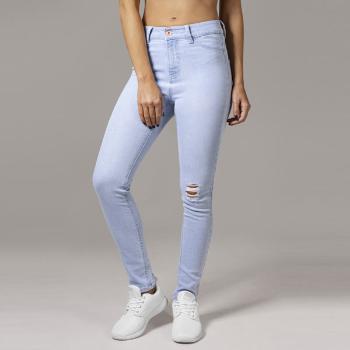 Urban Classics Ladies High Waist Skinny Denim Pants lightblue - 27