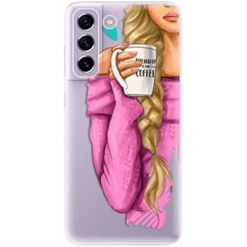 iSaprio My Coffe and Blond Girl pro Samsung Galaxy S21 FE 5G (coffblon-TPU3-S21FE)