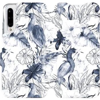 Flipové pouzdro na mobil Xiaomi Mi A3 - MX09S Modravé květy (5903516032778)