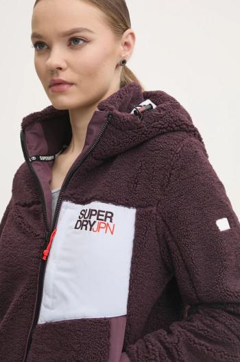 Bunda Superdry dámská, fialová barva, přechodná, W5011820A-C4J