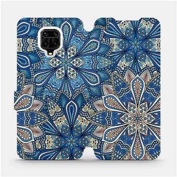 Flipové pouzdro na mobil Xiaomi Redmi Note 9 Pro - V108P Modré mandala květy (5903516247790)