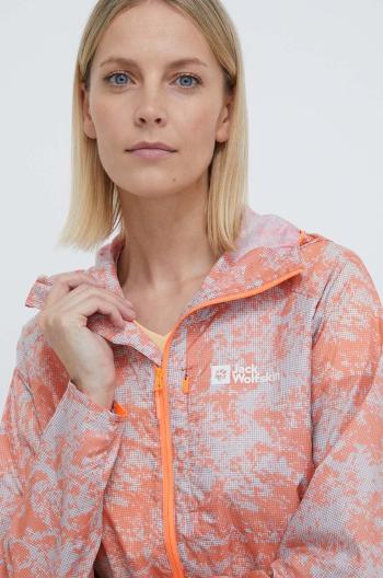 Větrovka Jack Wolfskin PRELIGHT WIND JKT oranžová barva, 1307851