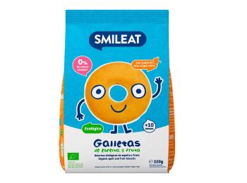 Smileat BIO špaldové sušenky s jablečnou šťávou a extra panenským olivovým olejem 10M+ 220 g