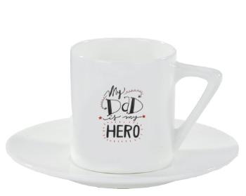 Espresso hrnek s podšálkem 100ml My dad is my hero