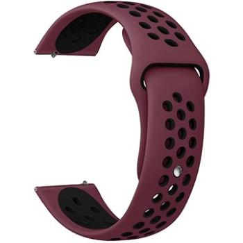 Eternico Sporty Universal Quick Release 20mm Solid Black and Bordo     (AET-U20SP-BlBo)