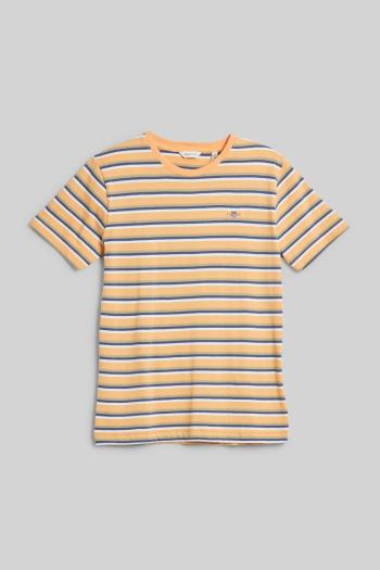 TRIČKO GANT STRIPED SHIELD T-SHIRT CORAL APRICOT