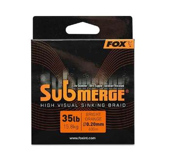 Fox splétaná šňůra submerge orange sinking braid 300 m - 0,38 mm 29.5 kg