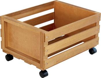Muziker Self-Assembly Plywood Wheels Box na LP desky Natural