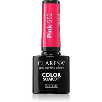 Claresa SoakOff UV/LED Color Sunny Garden gelový lak na nehty odstín Pink 532 5 g