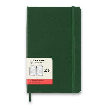 Diář Moleskine 2025 - pevné desky - L, denní - výběr barev 1206/57210 - Diář Moleskine - tvrdé desky, tmavě zelený