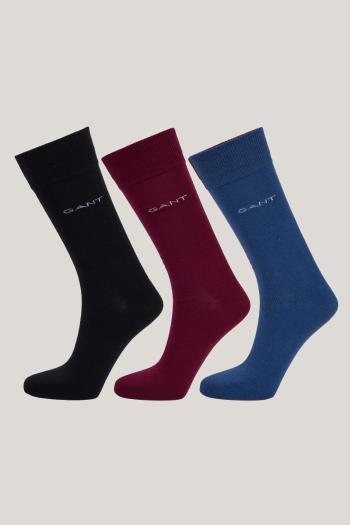 PONOŽKY GANT SOFT COTTON SOCKS 3-PACK VINTAGE BLUE