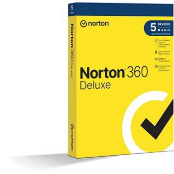 Norton 360 Deluxe 50GB, VPN, 1 uživatel, 5 zařízení, 36 měsíců (elektronická licence) (21435543)