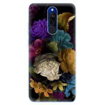 Odolné silikonové pouzdro iSaprio - Dark Flowers - Xiaomi Redmi 8