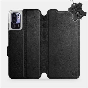 Mobiwear kožené flip pouzdro pro Xiaomi Redmi Note 10 5G - Černé (5903516823116)