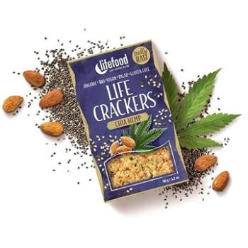 LIFEFOOD LIFE CRACKERS Konopné s chia RAW BIO (VSC1085)