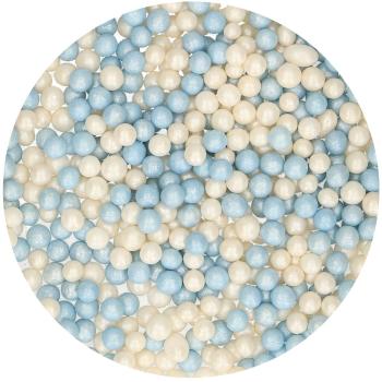 Cakesupplies Cukrové kuličky Soft Pearls - Modré / Bílé 60 g