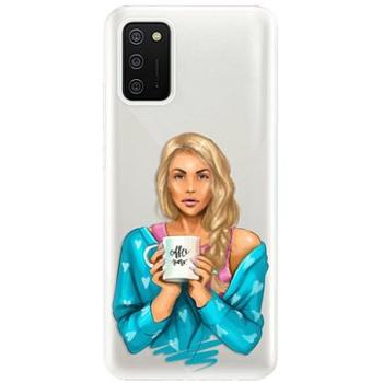 iSaprio Coffe Now - Blond pro Samsung Galaxy A02s (cofnoblo-TPU3-A02s)