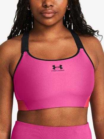 Under Armour UA HeatGear High Sportovní podprsenka Růžová