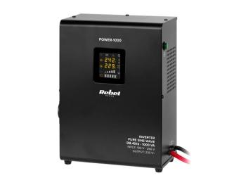 Zdroj záložní REBEL POWER-1000 12V 230V 1000VA 700W Black nástěnný