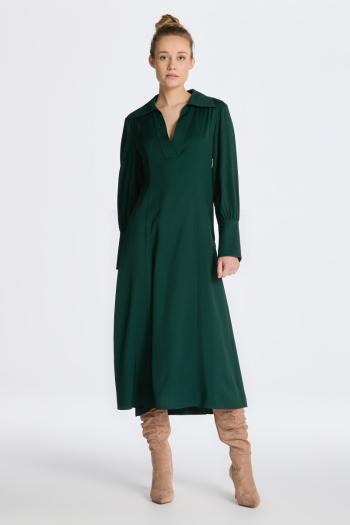 ŠATY GANT SLIM HIGH CUFF DRESS TARTAN GREEN