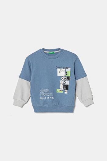 Detská bavlnená mikina United Colors of Benetton vzorovaná, 3UNIG10I5