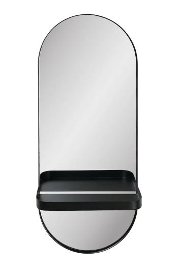 House Nordic fali tükör polccal 25 x 12 x 60 cm fekete