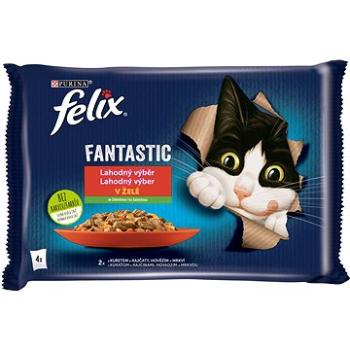 Felix Fantastic s kuřetem a rajčaty, s hovězím a mrkví v želé 4 x 85 g (7613039757314)