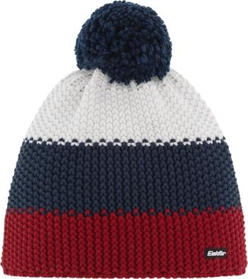 Eisbär Star Pompon Beanie Burgundy/Dark Cobalt/White UNI Čepice