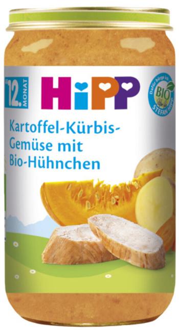 HiPP BIO Brambory, dýně, zelenina s kuřecím masem od 12. měsíce, 250 g