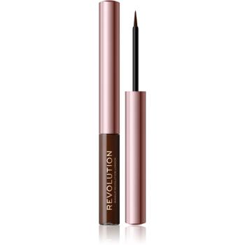 Makeup Revolution Super Flick tekuté oční linky odstín Brown 2,4 ml