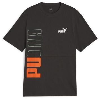 Puma POWER COLORBLOCK TEE Pánské triko, černá, velikost