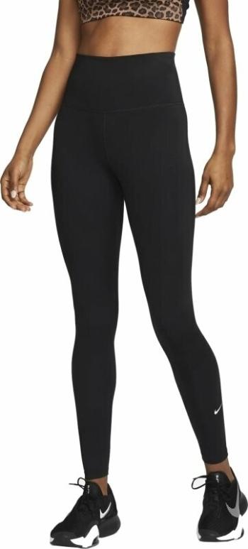 Nike Dri-Fit One Womens High-Rise Leggings Black/White L Kalhoty